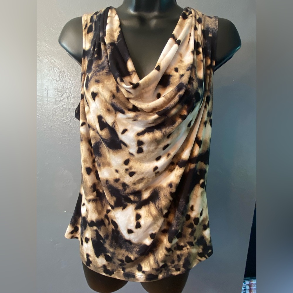 Calvin Klein sleeveless cowl neck blouse